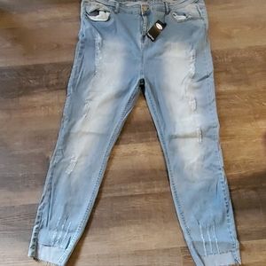 Distressed Jeans/Tag Size 16W but fits like 18/20W